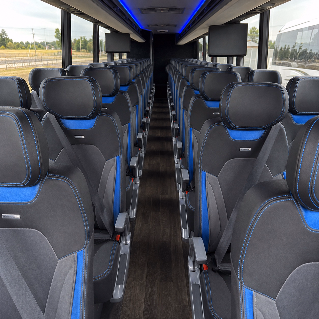 santa maria charter bus interior